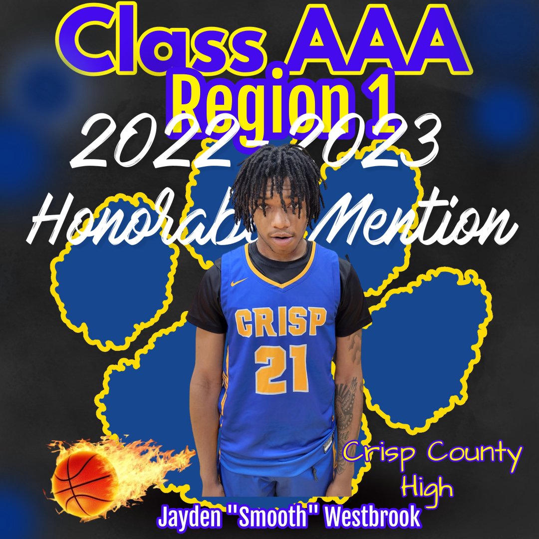 Congratulations to Jayden Westbrook on being Honorably Mention to the Region 1 AAA 🏀 Team!