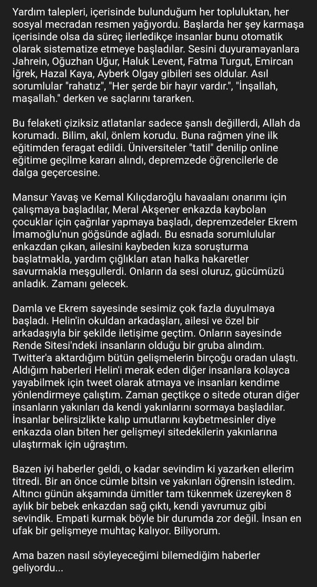 badtaniye's tweet photo. Bu yazıyı bu acıyı bizimle yaşayan herkese yaymanız, okumanız ve okutturmanız konusunda son kez tekrar size güveniyorum. Yardımlarınız için teşekkür ederim. https://t.co/sRnz9LsjRz