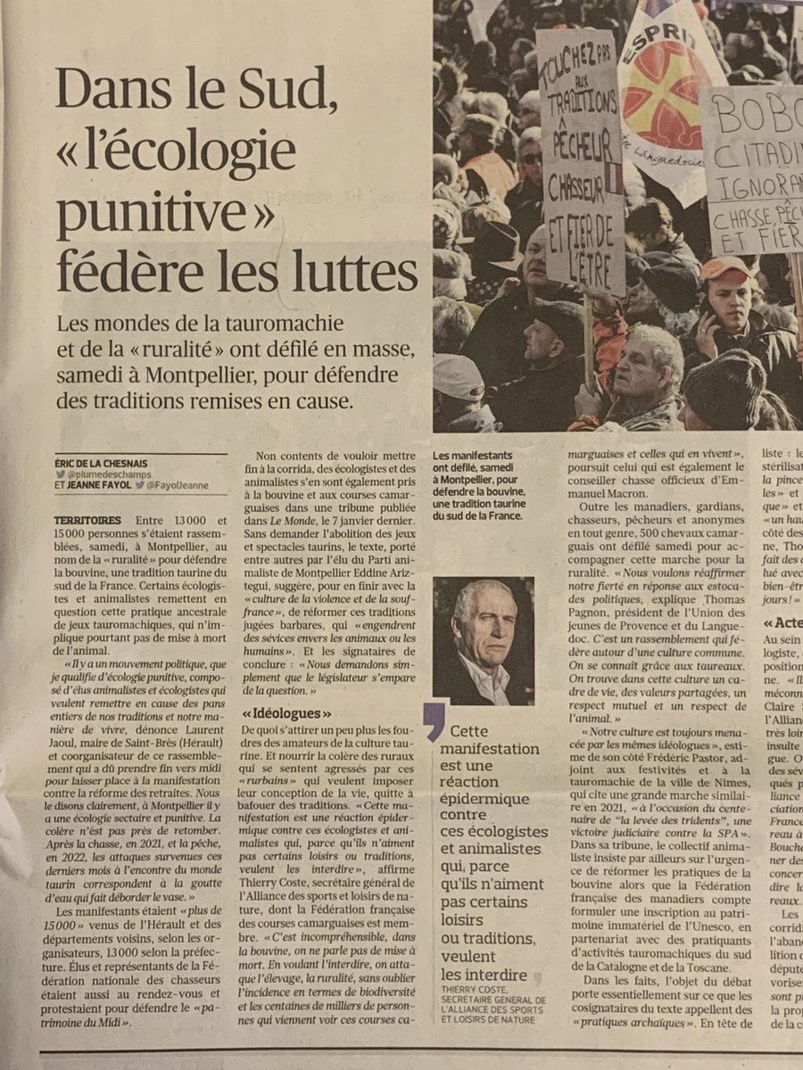 FayolJeanne's tweet photo. Première fois dans le print, avec @plumedeschamps sur la grande marche des ruralités à Montpellier.

À retrouver dans @Figaro_Societe aujourd'hui ! https://t.co/J1BkGuyrWS