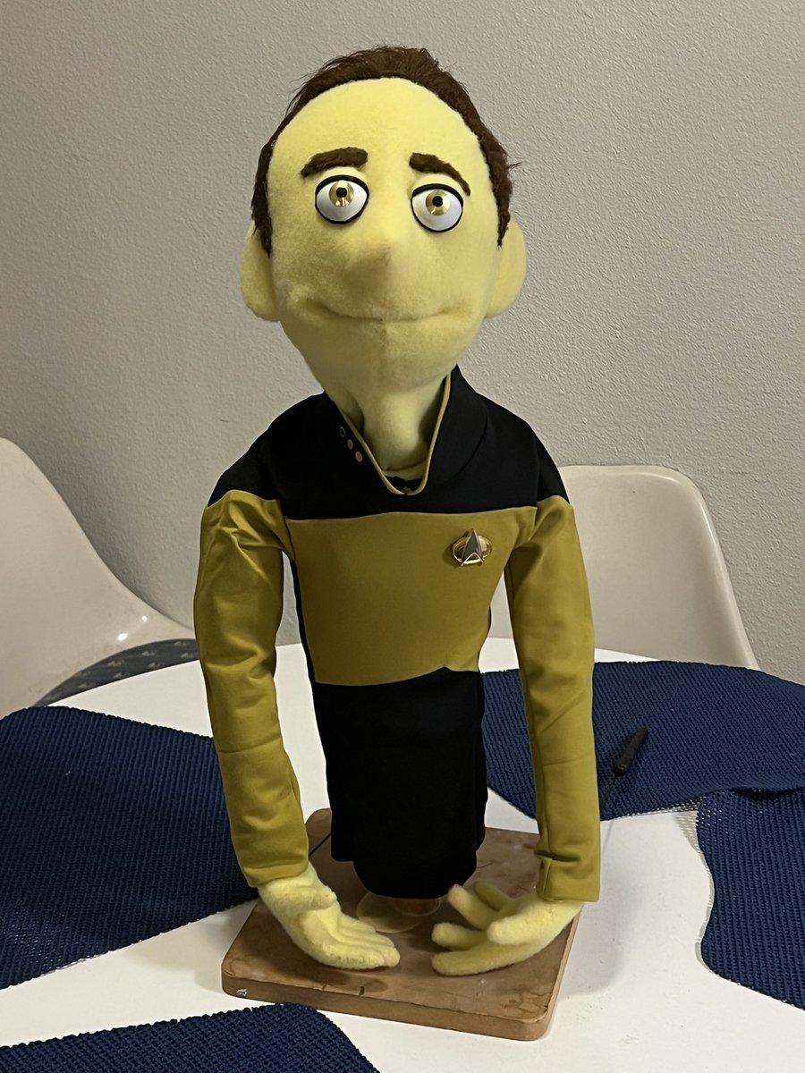 melonpool's tweet photo. @BrentSpiner hope you enjoy this puppet I made this past week. That uniform ia the hardest think I’ve ever tailored! https://t.co/lNZfSlYyf4