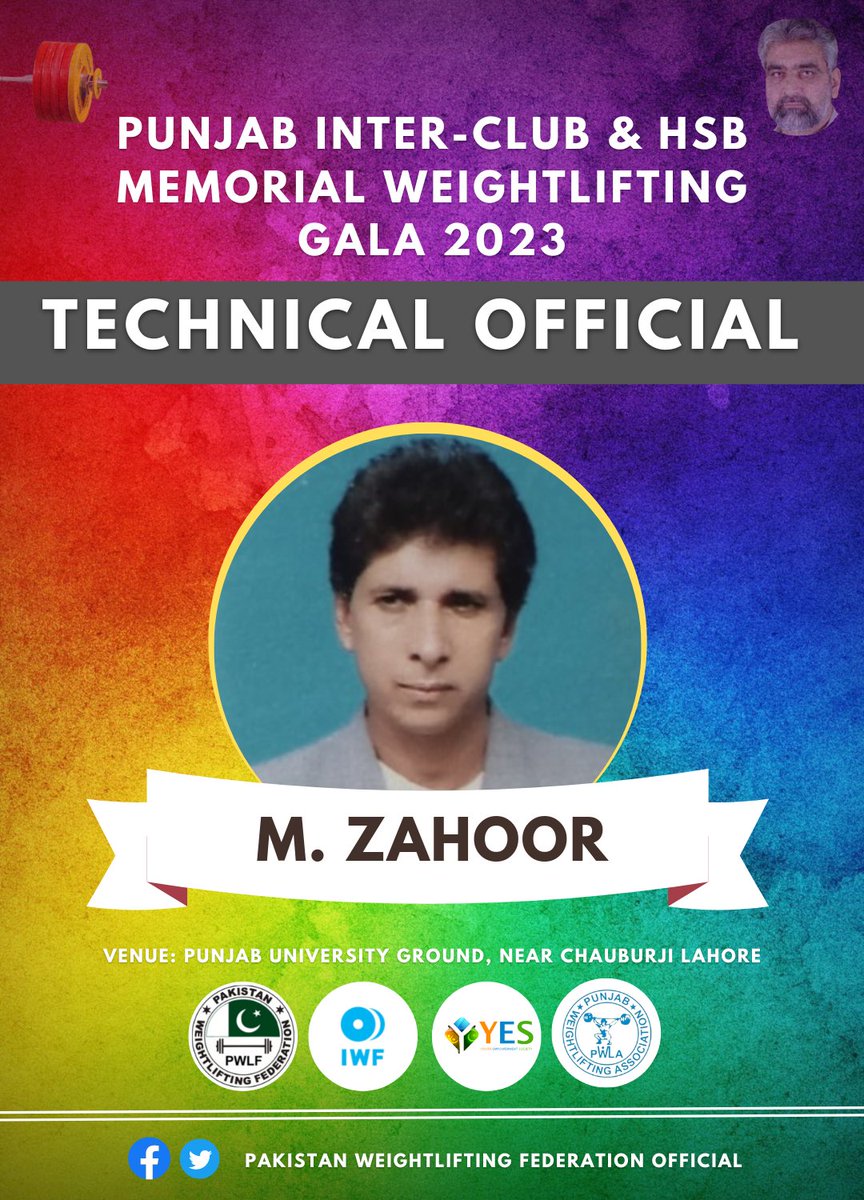 PakWLfederation's tweet photo. It's proud to announce the names of the Technical Officials, who are putting their accompanying efforts in arrangements of an impressive Weightlifting Gala 2k23.
@SportsBoardPak @NOC_Pakistan @Sports_BoardPB @CMShehbaz @officialemazari @WahabViki https://t.co/LQZDCnulk5