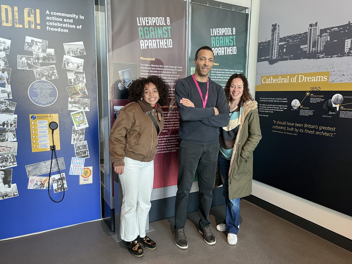 Top Girls cast members <a href="/Alicya75/">Alicya Eyo</a>  (Joyce) and <a href="/dey_saffron/">Saffron Dey</a>  (Angie) visited the display of the Liverpool 8 Against Apartheid. We were delighted to have a lesson on the connection between Nelson Mandela's legacy and Liverpool 8