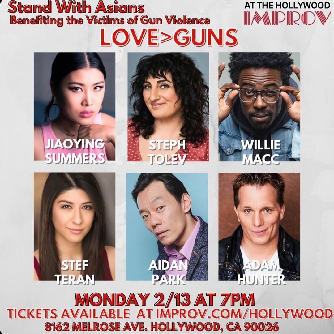 HollywoodImprov's tweet photo. Tonight at 7pm in The Main Room a great show for a great cause featuring @JiaoyingSummers @StephTolev @williemacc @StefTeran @AidanParkShow @AdamComedian +more! Get tickets at https://t.co/2zDeuaxUJc #hollywoodimprov #standwithasians https://t.co/YFCI85Awm6