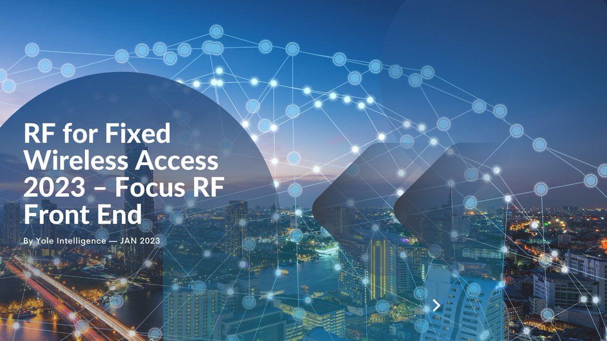 Fixed wireless access is becoming key for #5G millimeter wave adoption as it is set to grow to $2B component revenue in 2028 
#mmwave #wireless #rf

yolegroup.com/product/report…