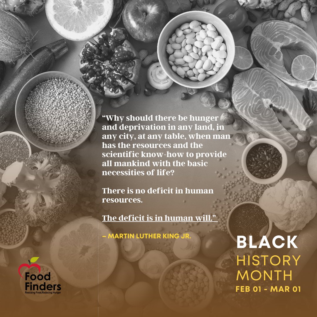 FoodFindersinc's tweet photo. #FoodRescueFeedsPeople - We can all make an impact with Food Finders, Inc. #MLKQuote #BlackHistoryMonth https://t.co/Jdmbatr9ah