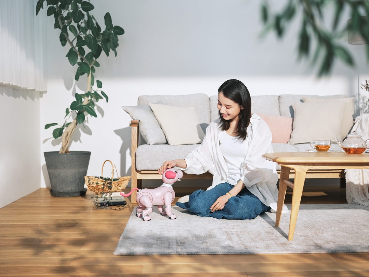 SonyElectronics's tweet photo. Introducing the new Strawberry Milk aibo. aibo is full of charm, expressing itself through lifelike movements, it also makes for a sweet Valentine’s Day gift💖 🐶 

Get yours today: https://t.co/bHLkxPmZNL https://t.co/6fk1NxzY4D