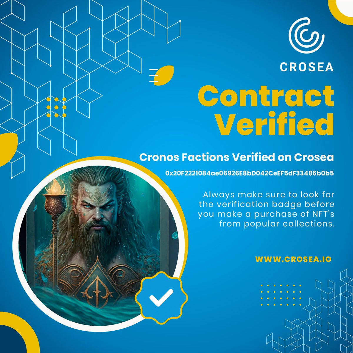 croseanft's tweet photo. #crofam #CronosFactions #NFTs are verified on #Crosea #NFTMarketplace. Trade these #NFTs on the largest open #NFTmarketplace on #cronos
1⃣ ❤️&🔁
2⃣ Follow @croseanft @cronos_factions &
@croseaBot
3⃣ Tag 3 friends
#cro #CronosChain #fftb #crofamily #NFTProjects https://t.co/zmmHO0ShIV