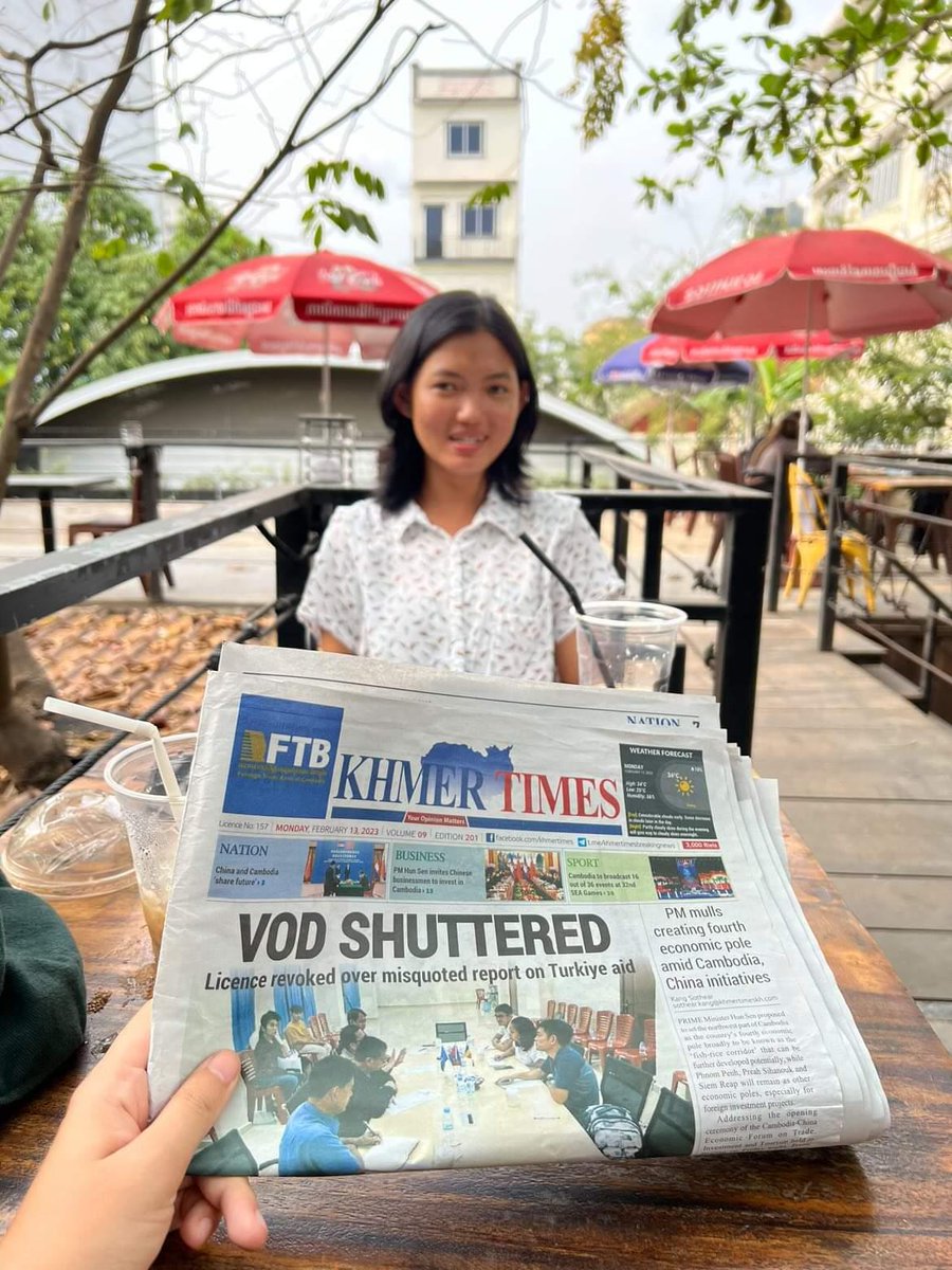 soriththeavy's tweet photo. work is stress in newsroom  but it is good stress. I like it. Today I'm reading VOD has shut down.  Where is my second home I spent this last couple years. 13 February 2023. 
#SaveVoD https://t.co/R2e8mpNH2f