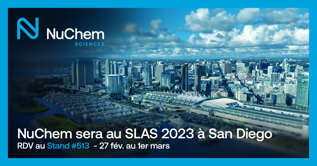 📣 See you at Booth #513 in San Diego! NuChem Sciences will be at the SLAS conference and exhibiton from Feb. 27th - Mar. 1st.

📣 RDV au Booth #513 à San Diego! NuChem Sciences sera au SLAS du 27 Février au 1er Mars.

#SLAS2023 #CRO #Drugdiscovery #pharma #biotech #innovation