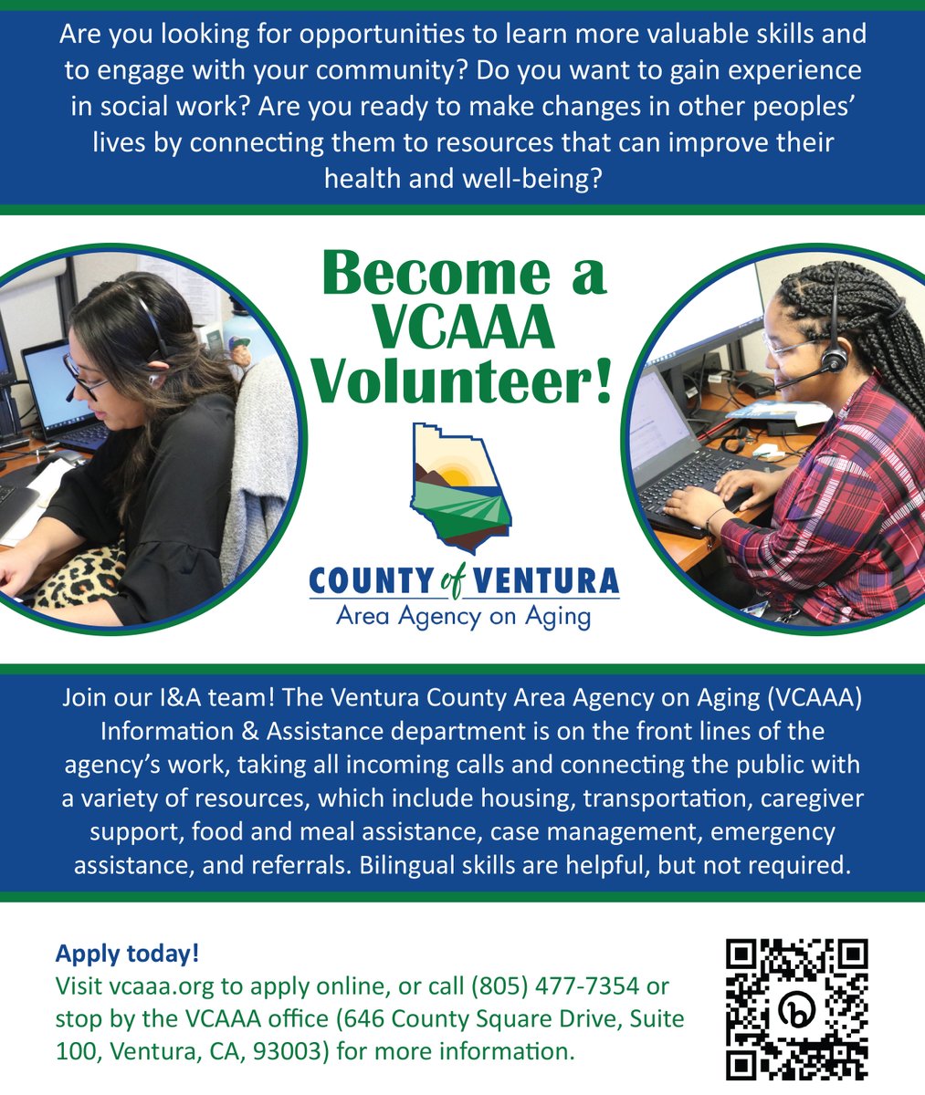 County of Ventura on Twitter "RT VCAAAging The VCAAA is seeking