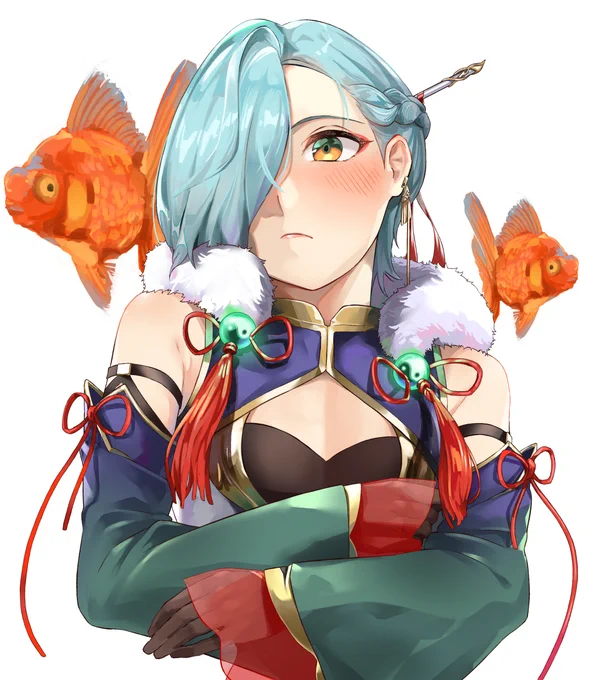 もの凄く危険を感じたので描いたガオシー金魚はえっち度軽減のため 