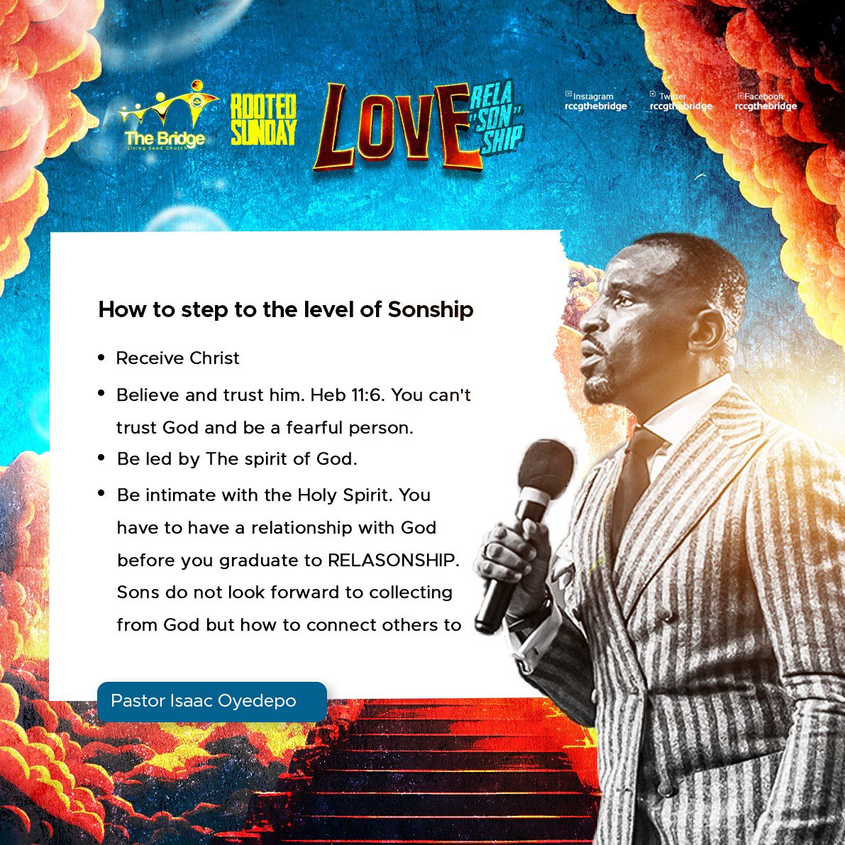 LekeAdeboye's tweet photo. There is nothing working perfectly in our nation #Nigeria except Christianity
#rootedsunday #relasonship #rccgthebridge https://t.co/PB4aaYdJ6Y