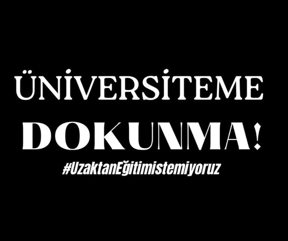 Üç maymunu oynamayın  #universitelerkapatılmasın