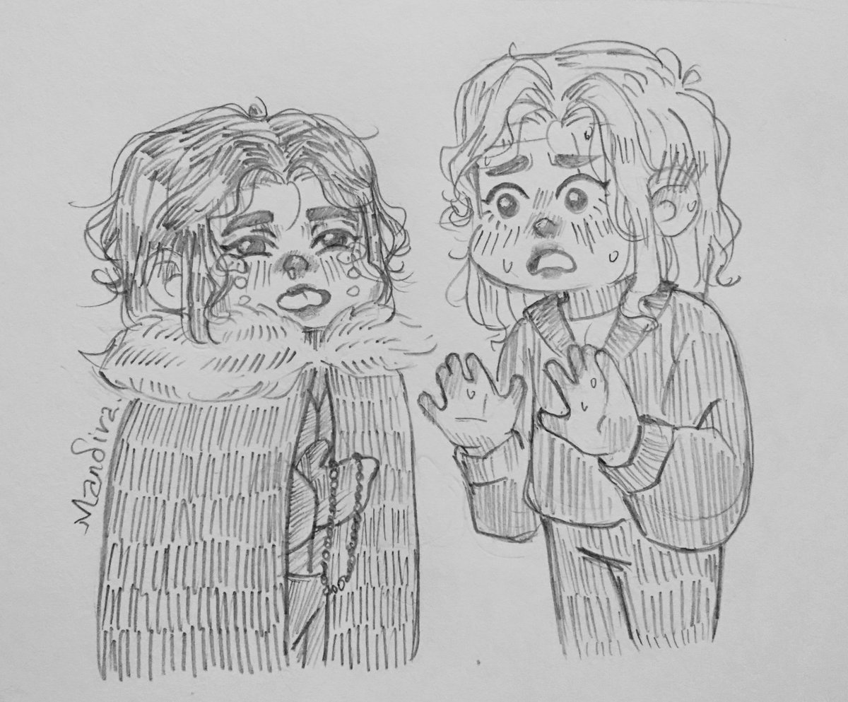 #witcherbowsandarrows2
.
Day 9 SFW: Proposal
.
Geralt springs a proposal on Jaskier. Jaskier doesn't know how to react. That's a replica of his medallion. UwU💖
.
#witchervalentines
.
I skipped a day... probably do it later. pic.x.com/JKJyKMcA1Q