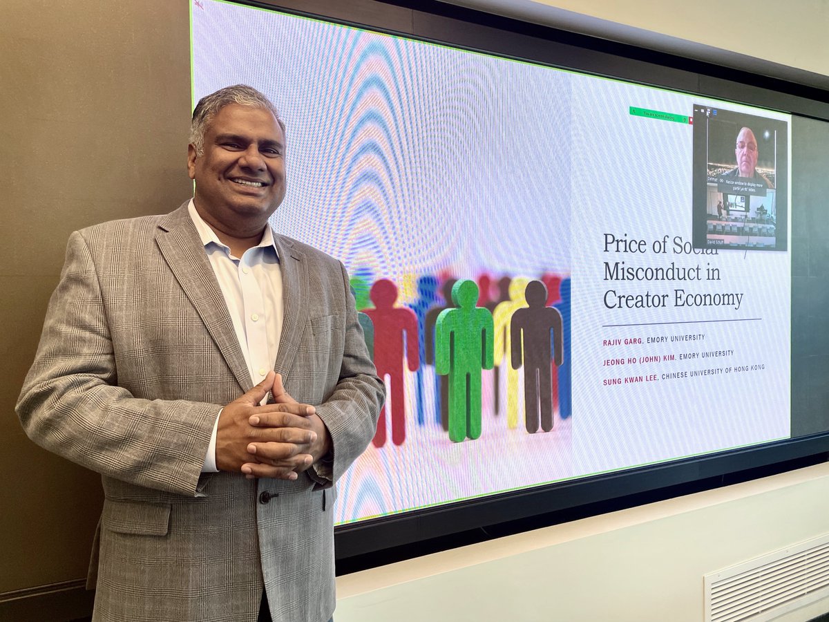 Thank you Rajiv Garg (<a href="/ehumanoid/">Rajiv Garg</a>) for an excellent talk “Price of Social Misconduct in Creator Economy” in our MIS Distinguished Speaker Series!