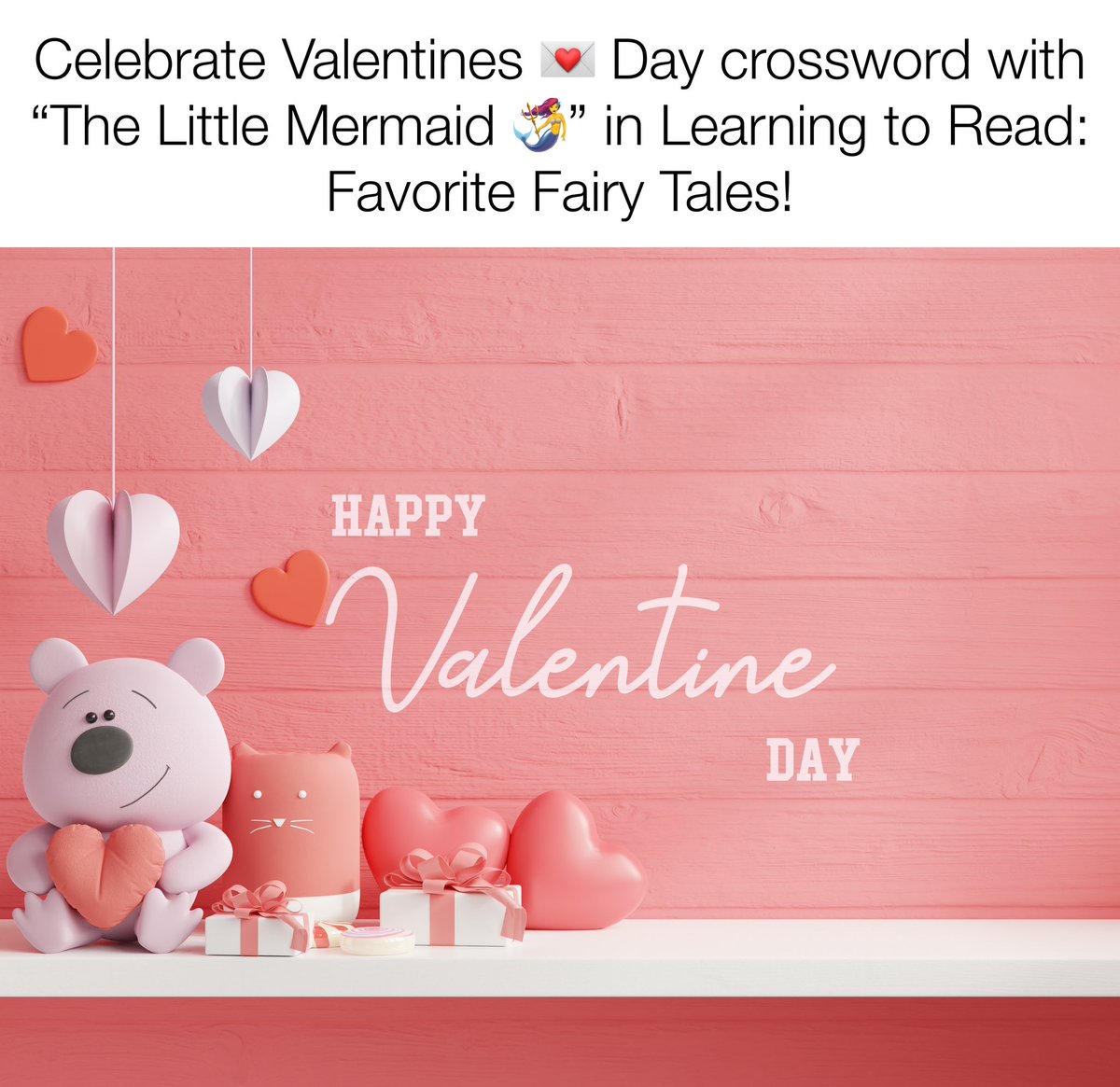 Play 💘 Valentines Day crossword with the “Little Mermaid” in Learning to Read: Favorite Fairy Tales! christiansforever.com/happy-valentin… #ValentinesDaycrossword #love #audiobooks #childrensaudiobooks #childrensaudiobook