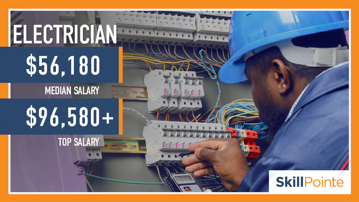 Becoming an #electrician takes several years of focused training, but once you’ve learned the trade, its one of the best careers available! How to get started > bit.ly/3jPf6eT   #earnandlearn #tearthepaperceiling #skilledtrades