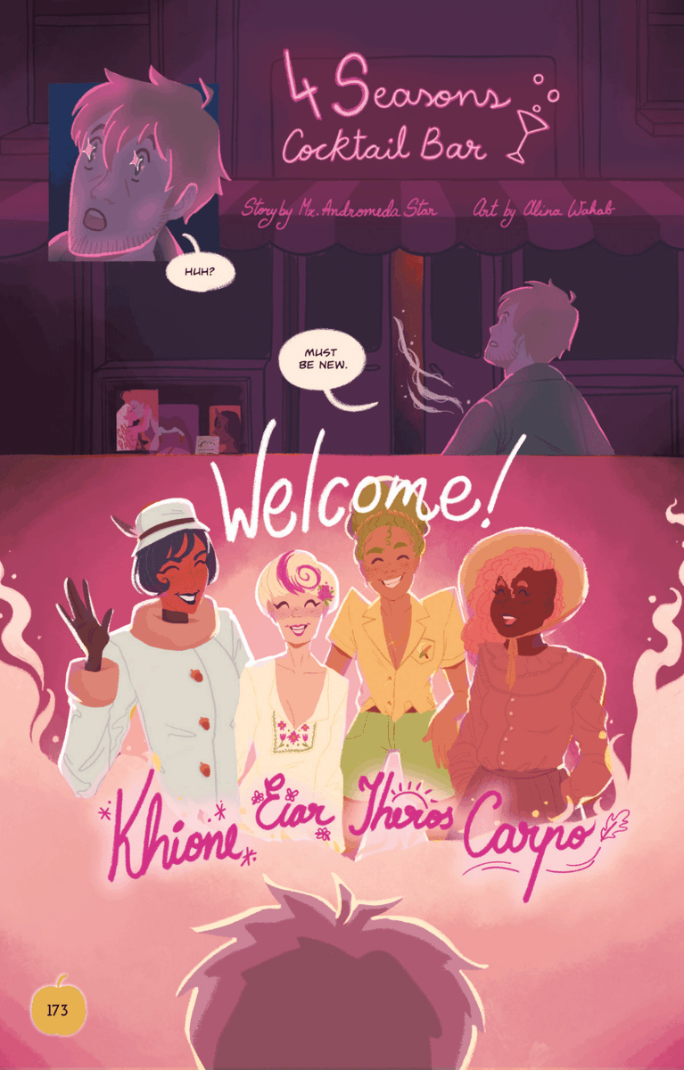 MxAndromeda's tweet photo. Here is the short trans romance comic I wrote for @discordcomics' anthology @AnthologyNectar (which was nominated for a @LambdaLiterary award!)

Art is by the amazing @cowgirlongirl, and the anthology was edited by @TabKimpton and @MxHarryBentley

CW: sex, alcohol

[1-4/16] https://t.co/O1wP4nALz9