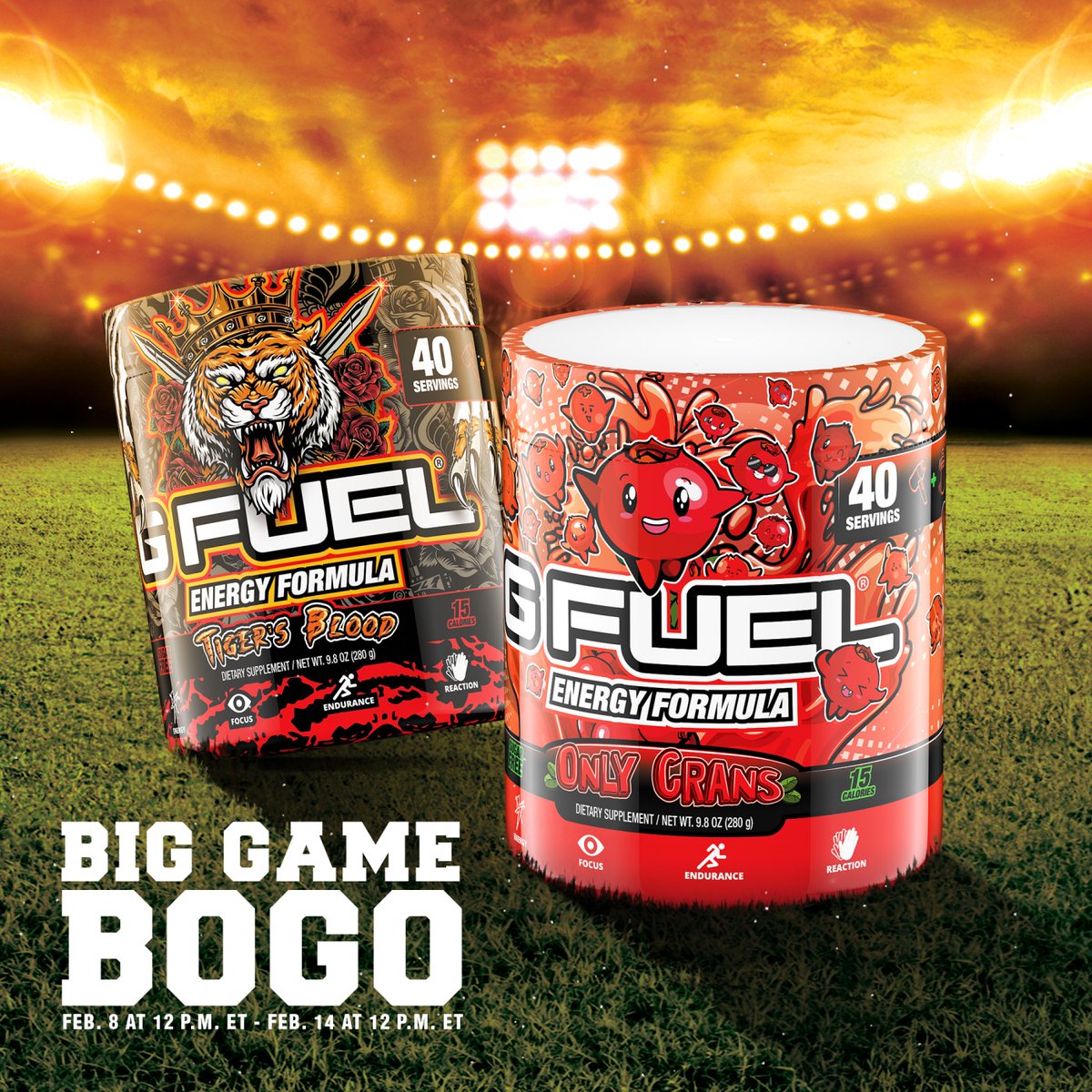 GFuelEnergy's tweet image. ❤️ 𝗟𝗜𝗞𝗘 + 𝗥𝗧 + 𝗙𝗢𝗟𝗟𝗢𝗪 to win a #GFUEL TUB of your choice! Picking 2 winners tomorrow bc our BOGO SALE is still going STRONG!

❗ Offer valid thru Feb 14th, 12pm ET!

🛍️ 𝗦𝗛𝗢𝗣 𝗦𝗔𝗟𝗘: GFUEL.ly/big-game-bogo-…