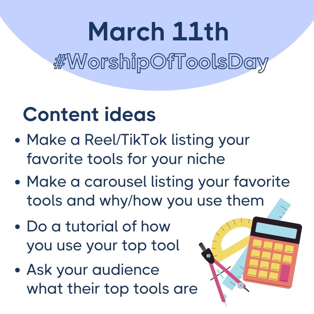 _cloudcampaign's tweet photo. YOU KNOW WHAT TIME IT IS.....time to start planning your content calendars for March!!! π
#marchcontent #contentcalendar #employeeappreciationday #nationalproofreadingday #worshipoftoolsday #nationalletslaughday #worldstorytellingday https://t.co/B10uGAtKBw