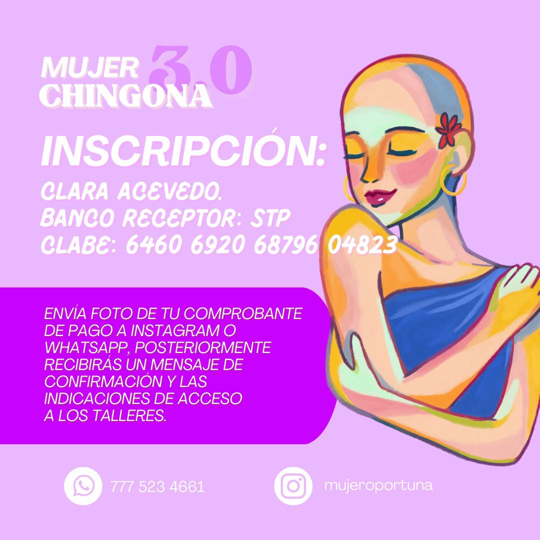 ¡LLEGÓ NUESTRA TERCERA EDICIÓN! 💜🥳 Estamos listas para este congreso con más de 10 admirables y chingonas mujeres que nos enriquecerán con sus experiencias y contenido. 🔥🙌🏻

¡COMPRA TU PAQUETE YA! 🥳 Cualquier duda o aclaración quedamos atentas.