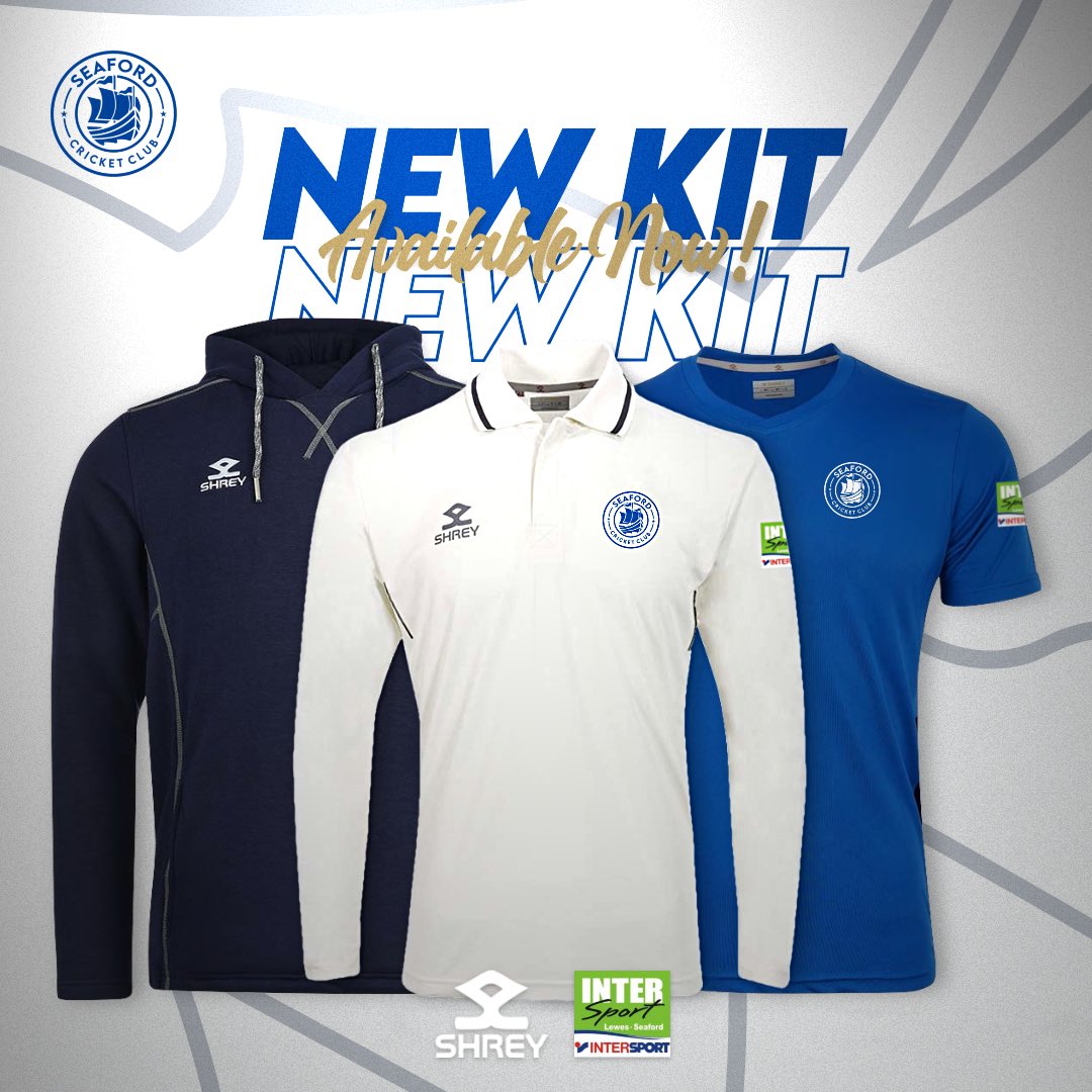 SeafordCC's tweet photo. More exciting news as our 𝙉𝙀𝙒 𝙆𝙄𝙏 range is available to order now! 👕

Check out the website or Spond for full details. ⤵️
https://t.co/yG8FFhCvu9

Thank you to @InterSportLewes for their continued support. 🤝 https://t.co/QAJd7UqWCF