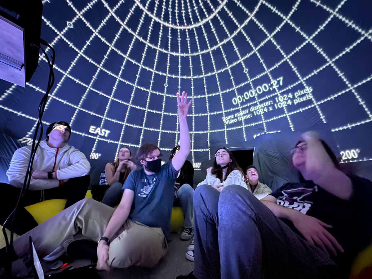 RMUArtsHuma's tweet photo. Digital Photography students learn about #projectionmapping while displaying their panoramas in the Academic Media Center's 360 projection dome.
#360Projection #Epson #immersiveexperience #rmucinemaandphotography https://t.co/SvjopYPFLC
