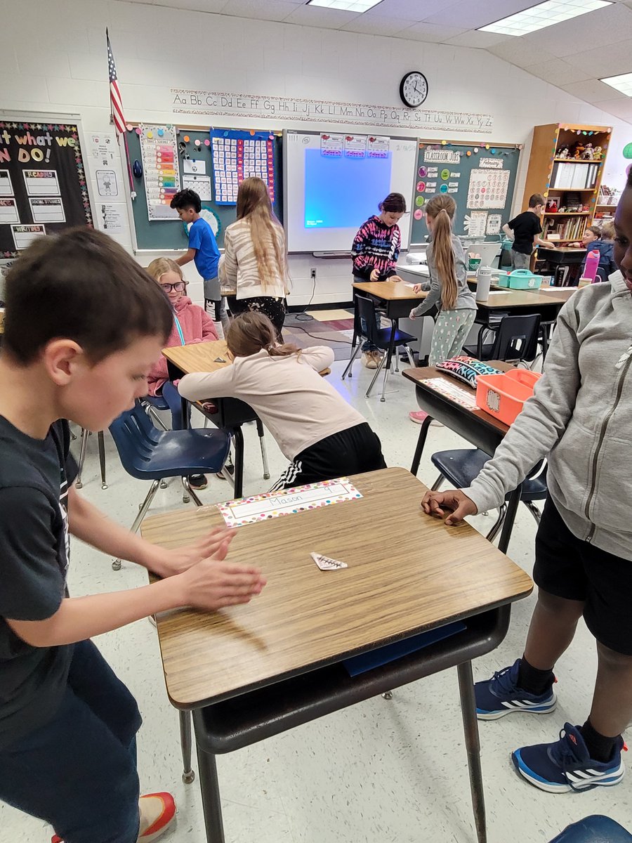 mrs_breslin's tweet photo. Working with and against forces by playing paper football ๐ Great discussions about how much force to use when your surface doesn't have much friction! @chreagles @Sydabid @FCPS1Science https://t.co/rD7NEbhS6a