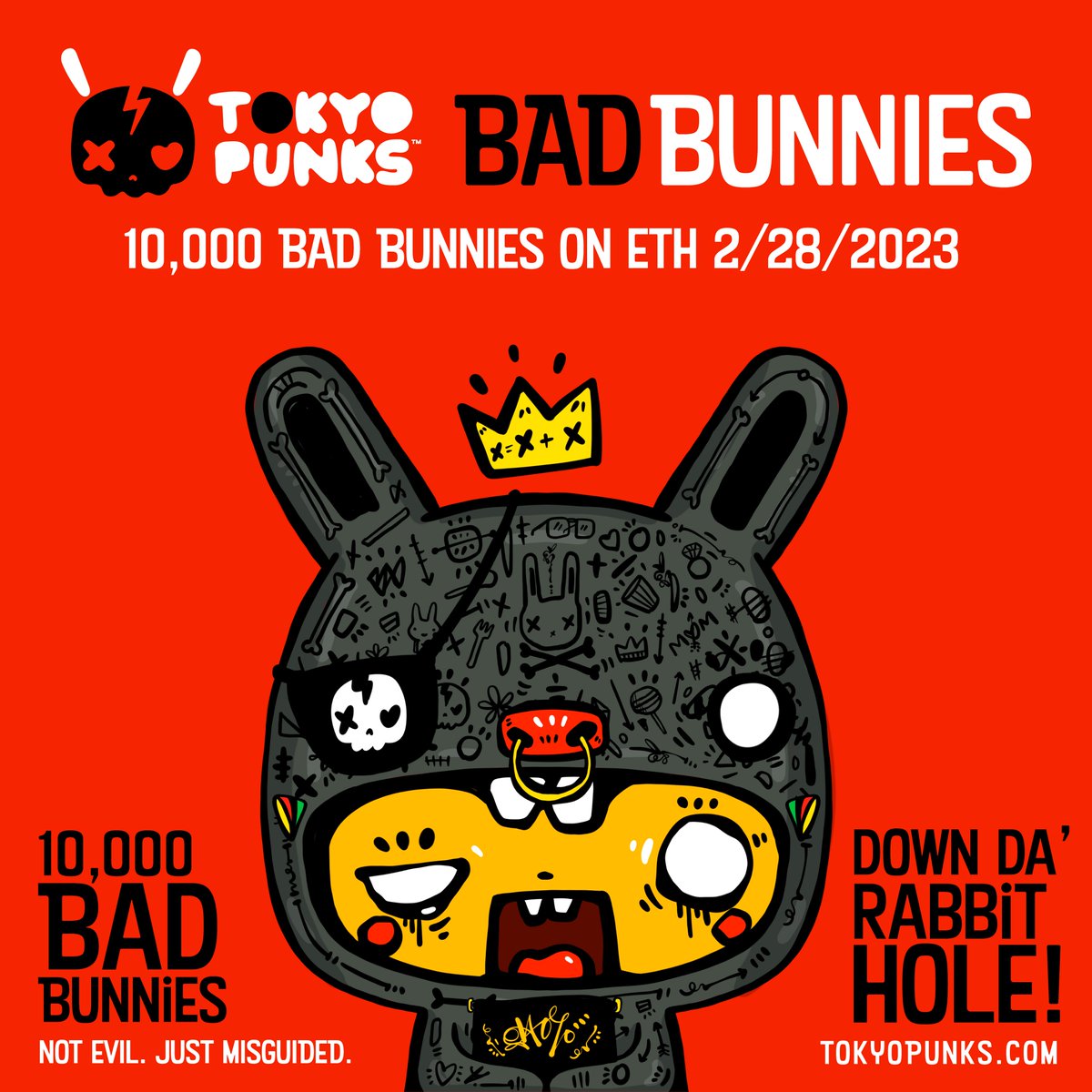 sabet (@sabet) on Twitter photo 🔥TOKYO PUNKS | BAD BUNNIES by SABET
#NFTGiveaway 100 Bad Bunnies 2/28/23 Drop Day
✅ Follow: <a href="/sabet/">sabet</a> <a href="/tokyopunksnft/">TOKYO PUNKS by SABET</a> <a href="/healingcodesnft/">HEALING CODES by SABET</a>
✅ Like & Retweet
✅ Join: discord.gg/sabet
✅ Register: premint.xyz/tokyo-punks-ba…
This is for the PREMINT List Raffle. 🔥TOKYO PUNKS | BAD BUNNIES by SABET
#NFTGiveaway 100 Bad Bunnies 2/28/23 Drop Day
✅ Follow: <a href="/sabet/">sabet</a> <a href="/tokyopunksnft/">TOKYO PUNKS by SABET</a> <a href="/healingcodesnft/">HEALING CODES by SABET</a>
✅ Like & Retweet
✅ Join: discord.gg/sabet
✅ Register: premint.xyz/tokyo-punks-ba…
This is for the PREMINT List Raffle.