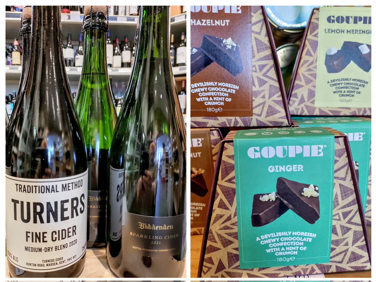 #ValentineDay Sparkling Cider made in the traditional Champagne method & a box of Goupie, perfect! @turners_cider @BIDDENDENVINEY1 @goupiegroupies #ValentinesDay #Mondayvibes #shoplocal #shopnow