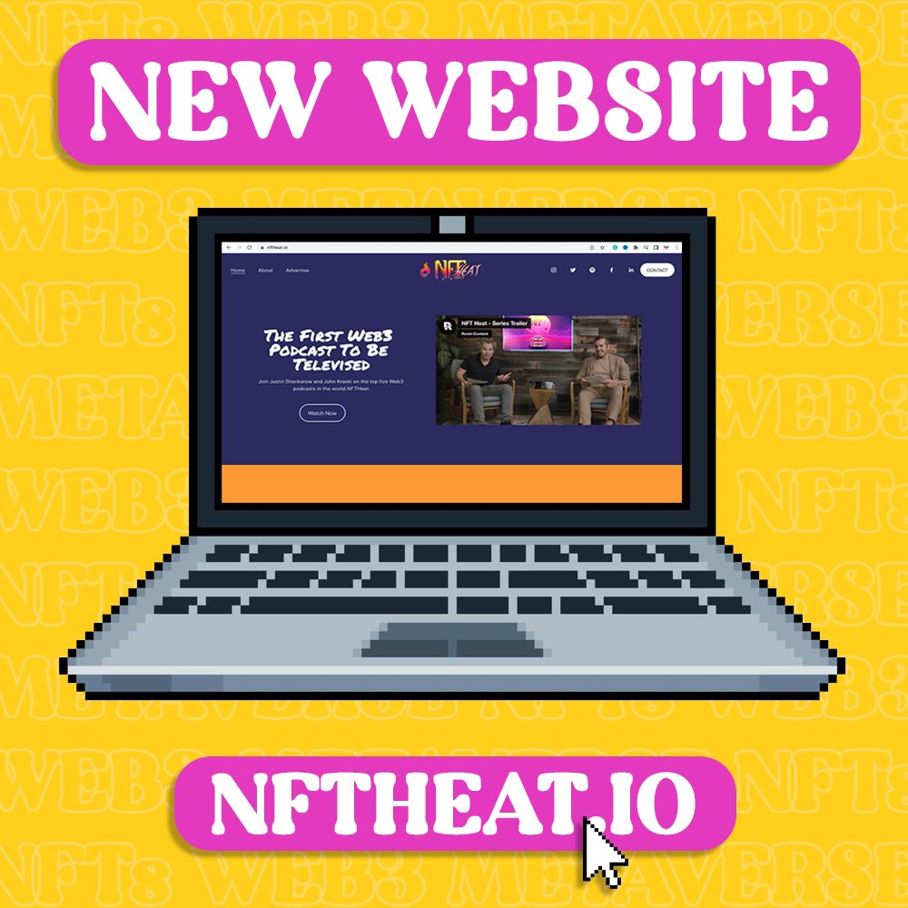 Our brand new NFT Heat website has officially launched! 🚀
 
🔥 Learn more about our hosts <a href="/justinshenkarow/">Justin Shenkarow</a> &amp; <a href="/JohnKraski/">John Kraski</a> 
🔥 Find where you can catch our latest episodes.
🔥 Discover exciting advertising opportunities.
 
Head to nftheat.io now to check it out.