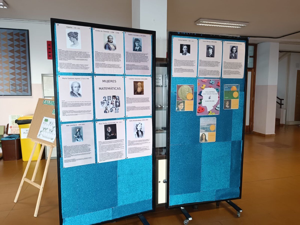 iesbparmas's tweet photo. 🆕🗣 “Mujeres Matemáticas”🥰🥰👩🏻🏫👩🏻🎓👩🏽💻
✅ Mira qué interesante exposición nos presentan el Departamento de Matemáticas y la Coordinadora del Eje de Igualdad y Educación Afectivo Sexual y de Género (Red CANARIA-InnovAS)#PIDAS @EducacionCan
📍Planta baja del Edificio B ⭐️ https://t.co/pnVQVcrRv1