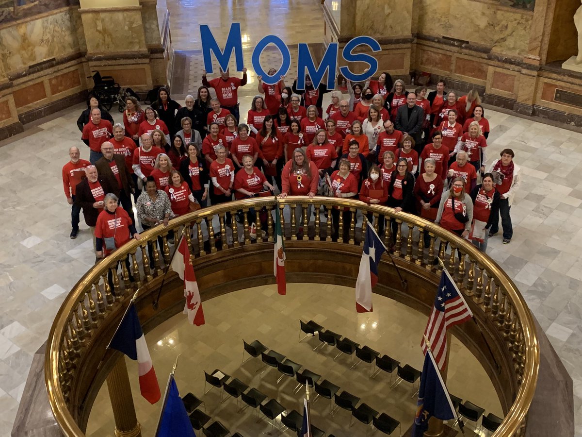 HAPPENING NOW:  Our Kansas volunteers, including survivors of gun violence and <a href="/StudentsDemand/">Students Demand Action</a> leaders, are gathered at the Capitol in Topeka to call on lawmakers to make gun safety a priority in their state! #MomsAreEverywhere #KSLeg