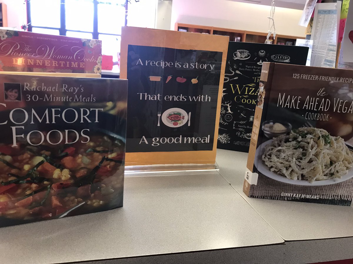 AngieBuis1's tweet image. A recipe is a story that ends with a good meal. #spslib #middschoollibrarian #newbooks #cookbooks #middleschool