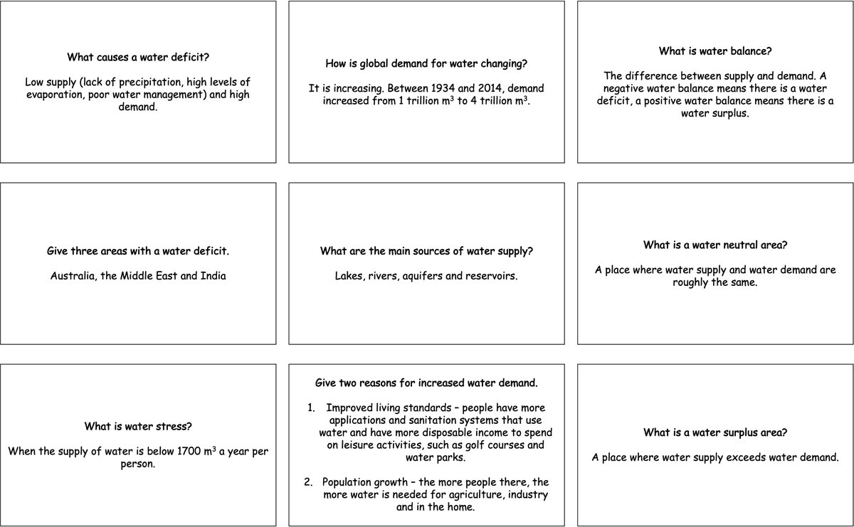 AliceCope13's tweet photo. 8/ A connect 4 game for water supply and demand - a bonus go for remembering the answer to the previous question(s) too! https://t.co/Zeahl4Qvmo