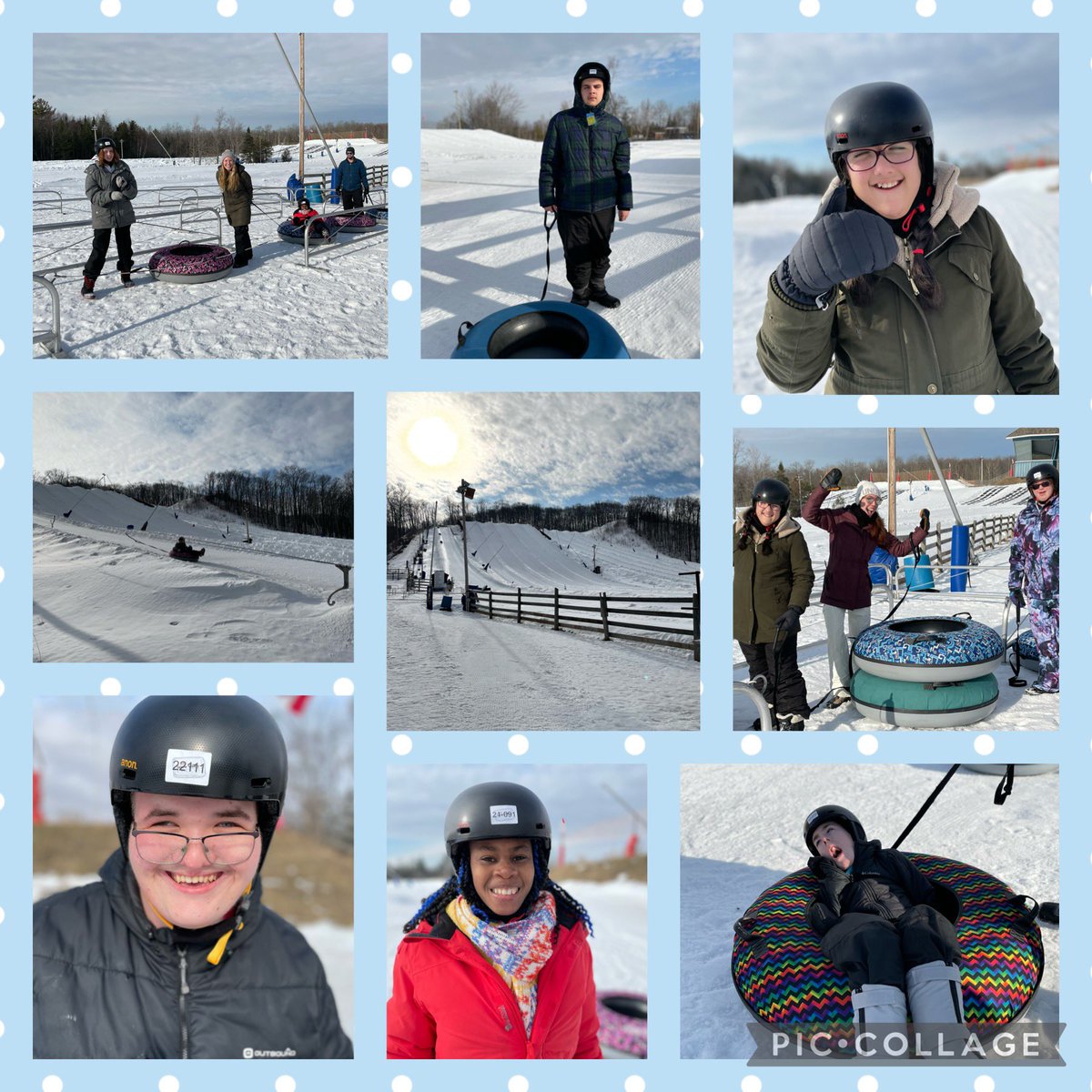 We can’t think of a better way to spend a Monday! We’re having a blast snow-tubing @SkiSnowValley .Screams, smiles and mountains of fun! #inclusionforall @jeremy_oxley @jill_murphyb @CharleneScime @SCDSB_Schools