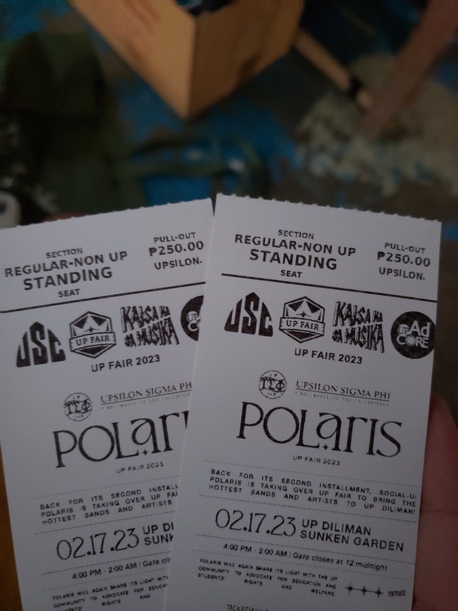 SWAP/TRADE ONLY - WTT LFT

> have: (2) UP Fair Polaris Physical Non-UP Tickets
> want:  Dimensions or Cosmos

no tickets for sale, swap only 👉👈🔥

tags: cosmos rev polaris up fair dimensions ticket swap

Meet upd or uptc ty!!