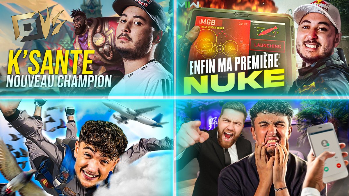 Quelques miniatures Youtube créé récemment.