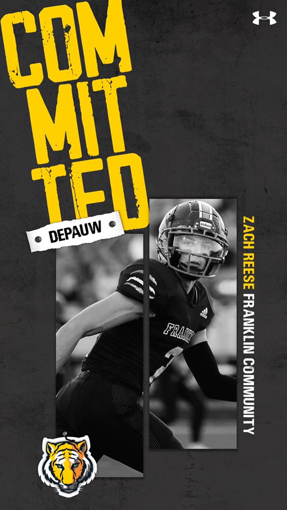 Zach_Reese_'s tweet photo. Extremely blessed and thankful to announce my commitment to @DePauwU and @DePauwTigersFB to continue my academic and football career. Thank you to my family and friends who have helped me get here along with my various coaches and trainers @CoachColl @CorraoKinetics @qbdietz https://t.co/8EFKP7TrZF