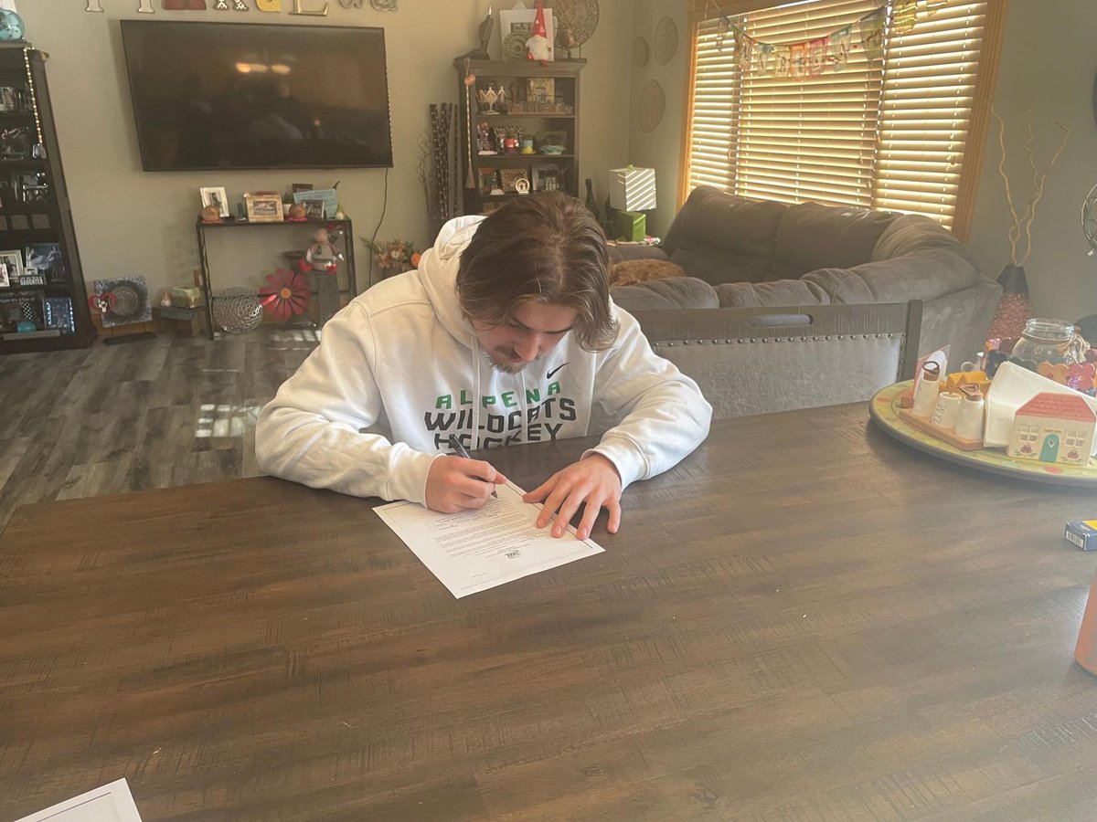 Alpena HS Athletics (@alpenawildcats) on Twitter photo Congratulations to Anden Marceau on signing with the <a href="/PeoriaMustangs/">Peoria Mustangs</a> of <a href="/NAHLHockey/">NAHL</a>
Way to go!! <a href="/statechampsmich/">STATE CHAMPS! Michigan</a> <a href="/MichHSHockey/">Mich HS Hockey</a> #alpenawildcats Congratulations to Anden Marceau on signing with the <a href="/PeoriaMustangs/">Peoria Mustangs</a> of <a href="/NAHLHockey/">NAHL</a>
Way to go!! <a href="/statechampsmich/">STATE CHAMPS! Michigan</a> <a href="/MichHSHockey/">Mich HS Hockey</a> #alpenawildcats