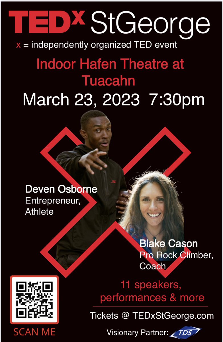 I’m super blessed to have the opportunity to speak at TEDxStGeorge this March!