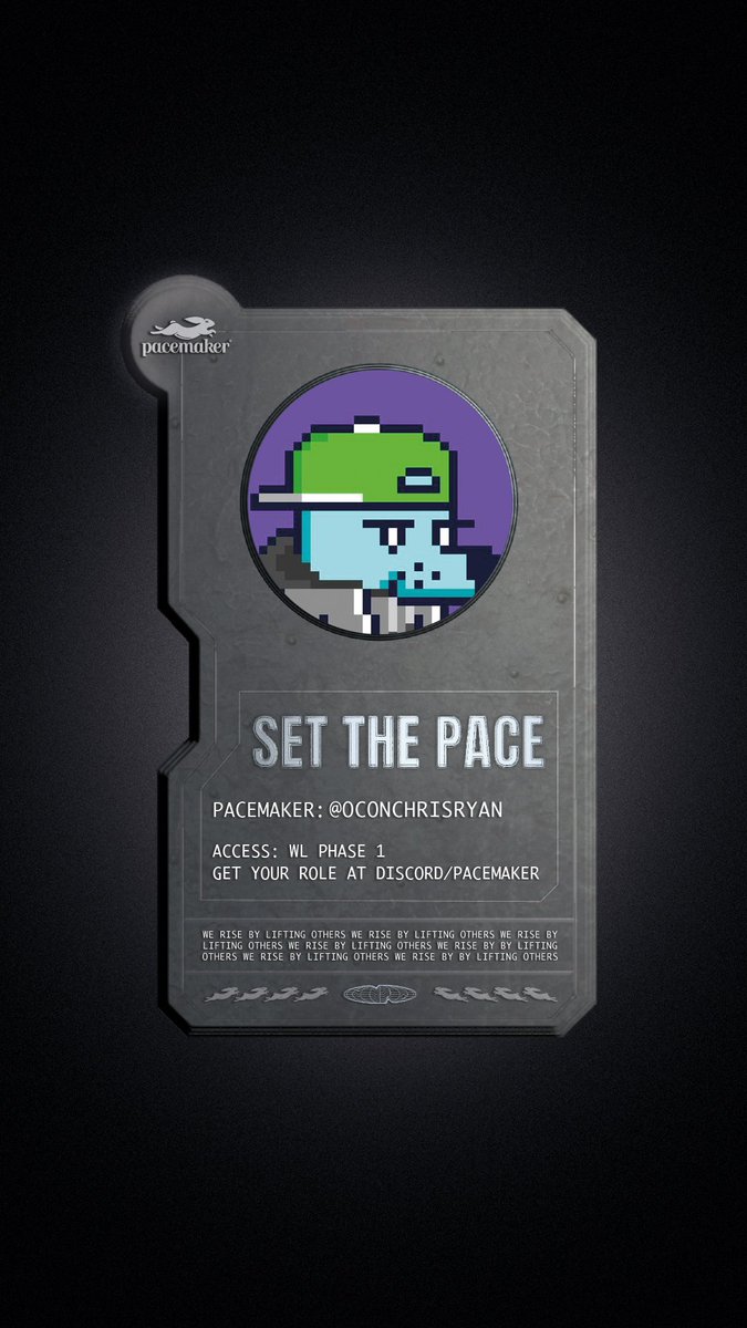 xstarlight_eth's tweet image. got my pacelist for Upcoming mint of @Pacemaker_NFT
Phase 1 = Free Mint 👌

#SetThePace #bunnyarmy #NFTProject #NFTCommmunity