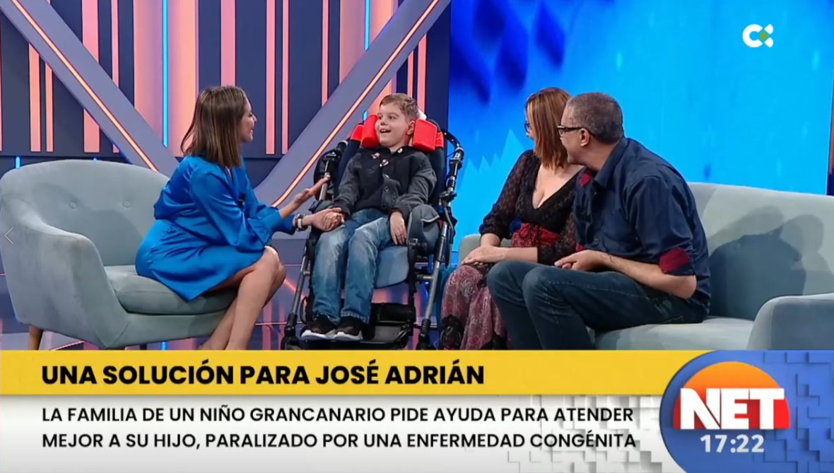 NuncaEsTardeTVC's tweet photo. 🟠 Una solución para José Adrián 📣

📌 La familia de un niño grancanario pide ayuda para atender mejor a su hijo, paralizado por una enfermedad congénita.

▶ Vídeo https://t.co/hxEpocy7bG https://t.co/6NQmRJnMAA