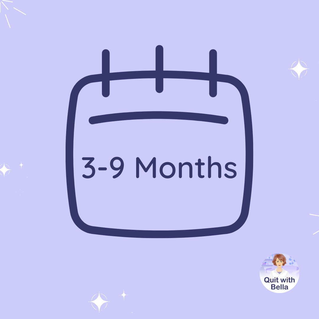 QuitWithBella's tweet photo. 📅 After 3 to 9 months - Any coughs, wheezing or breathing problems will be improving as your lung function increases by up to 10%🙌 

📲Download the Quit With Bella app:
iOS:https://t.co/e4lNz4E9uu  
Android:https://t.co/2WEq0ndDob

#Quit #StopSmoking #QuitWithBella https://t.co/K5LGw24yOH