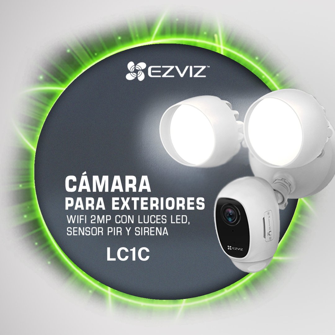 TelserVzla's tweet photo. Cámara Para Exteriores Ezviz WiFi LC1C 2MP con Luces LED, Sensor Pir y Sirena. 
Visita https://t.co/gCFJvHP7vS y solicita una cotización.
#camara #camaraezviz #ezviz #ezvizlife #camarascctv #cámarainteligente #lc1c #seguridad #cámaraparaexteriores #ezvizapp #videovigilancia https://t.co/NRUeqGi3Ad