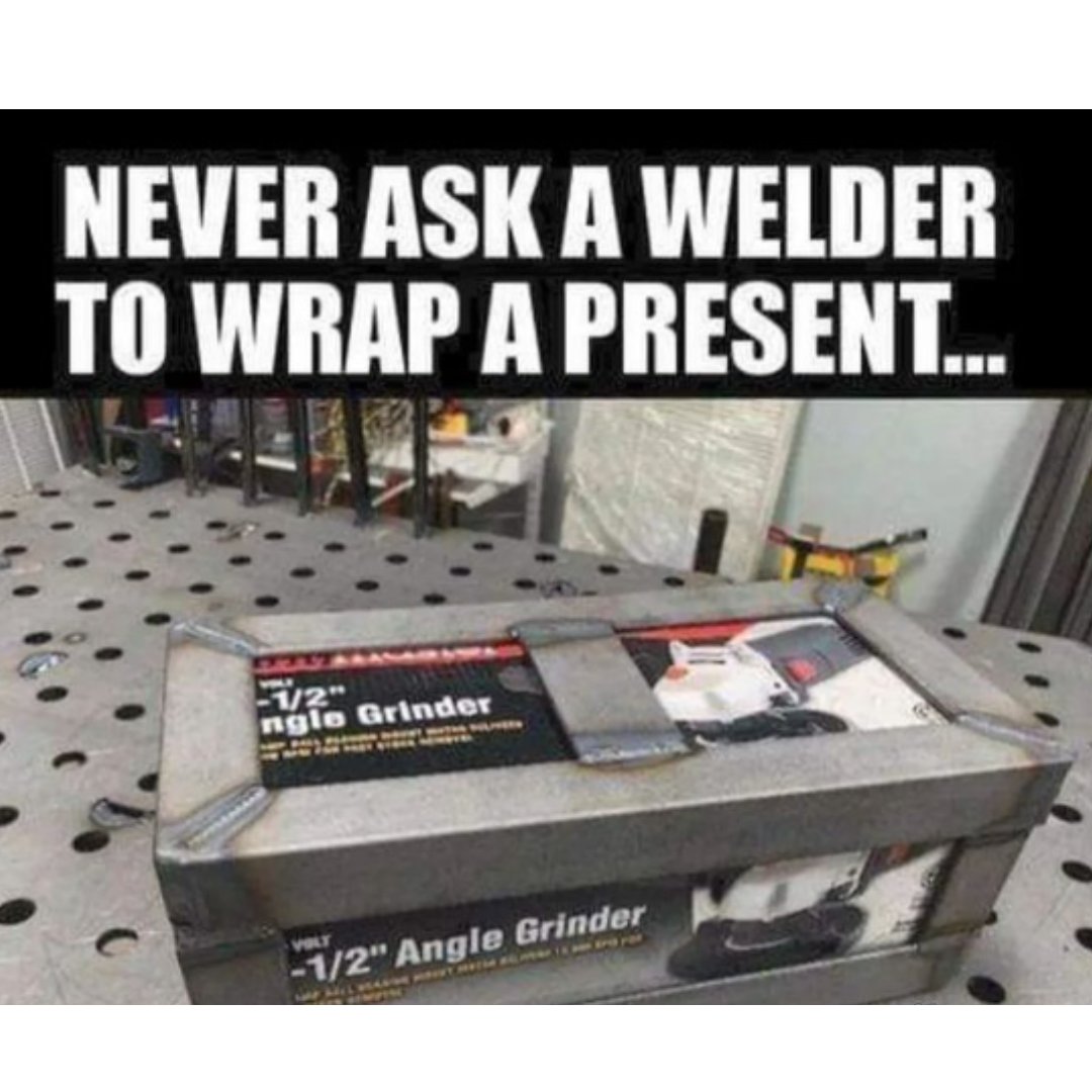 Just a normal day of a welder lmao😂
.
.
.#welding  #welder  #weldernation  #tigwelding  #weldeverydamnday  #welders  #weldinglife   #hvaclife #constructionlife #fabrication #trades #tigwelding #carpenter #ironworker #skilledtrades