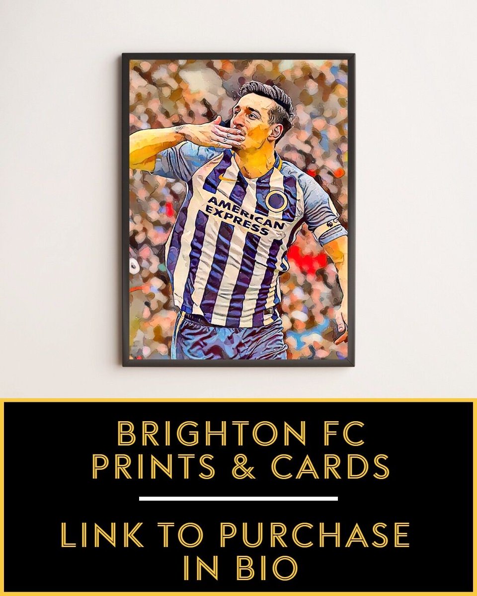 🔵⚪️ Brighton FC Print Collection 🔵⚪️

Prints & Greeting Cards Collection

⬇️ Check out these amazing designs ⬇️

LINKS TO OUR SHOPS

🌐 Etsy - false9printstudio.co.uk

🌐 Ebay - f9ps.co.uk

#brightonfc
#bhafc
#americanexpresscommunitystadium
#theseagulls
#fapre