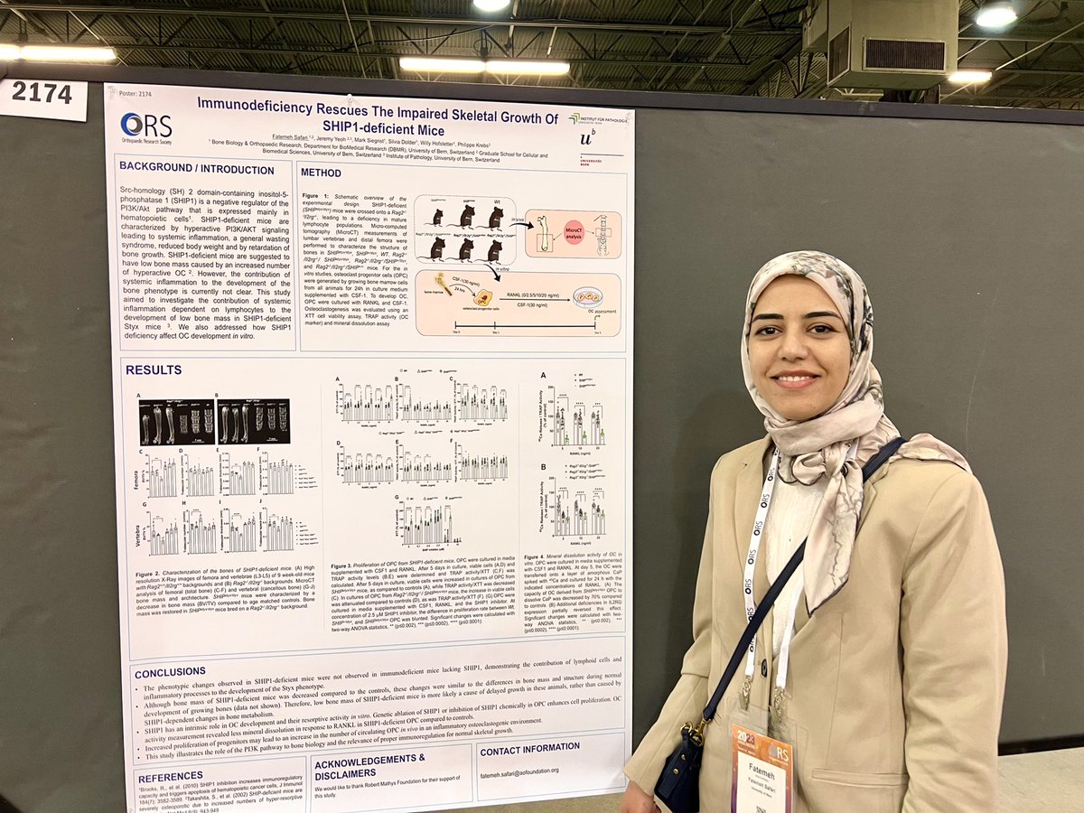 Fatemeh Safari (@fatem3hsa) on Twitter photo Really happy to have presented my poster at the amazing conference #ORS2023. I thank the Swiss Bone and Mineral Society <a href="/SwissBoneSoc/">SwissBoneMineralSociety</a> for the travel award. Really happy to have presented my poster at the amazing conference #ORS2023. I thank the Swiss Bone and Mineral Society <a href="/SwissBoneSoc/">SwissBoneMineralSociety</a> for the travel award.