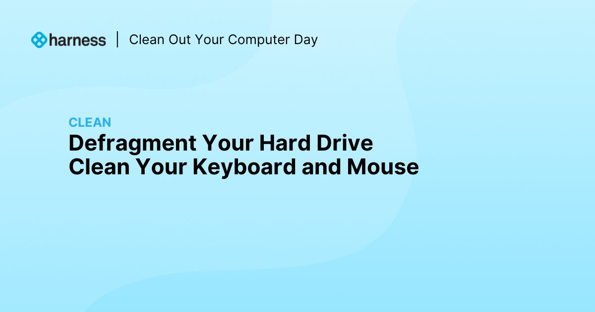 harnessio's tweet image. Today is #CleanOutYourComputerDay! 🖥🧹

Here are some tips for cleaning yours in 4 easy steps: 

✅ Organize
✅ Delete
✅ Clean
✅ Protect

Will you be cleaning your #computer today? #DevTwitter #DevCommunity