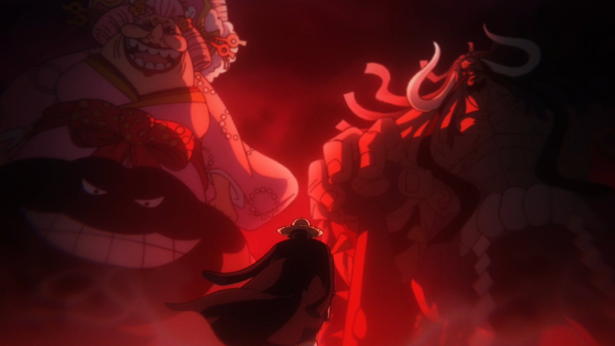 PokemanZ0N6's tweet photo. Some of my favourite shots from Luffy vs Kaido, too raw https://t.co/kLZmjppW1S